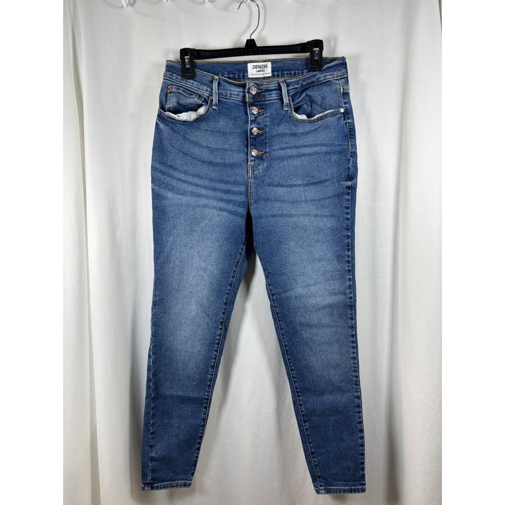 Denizen from Levis Womens Ultra High Rise Ankle Jegging Blue Button Fly‎ Size 13